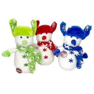 Plush Fleece Snowman Dog Toy